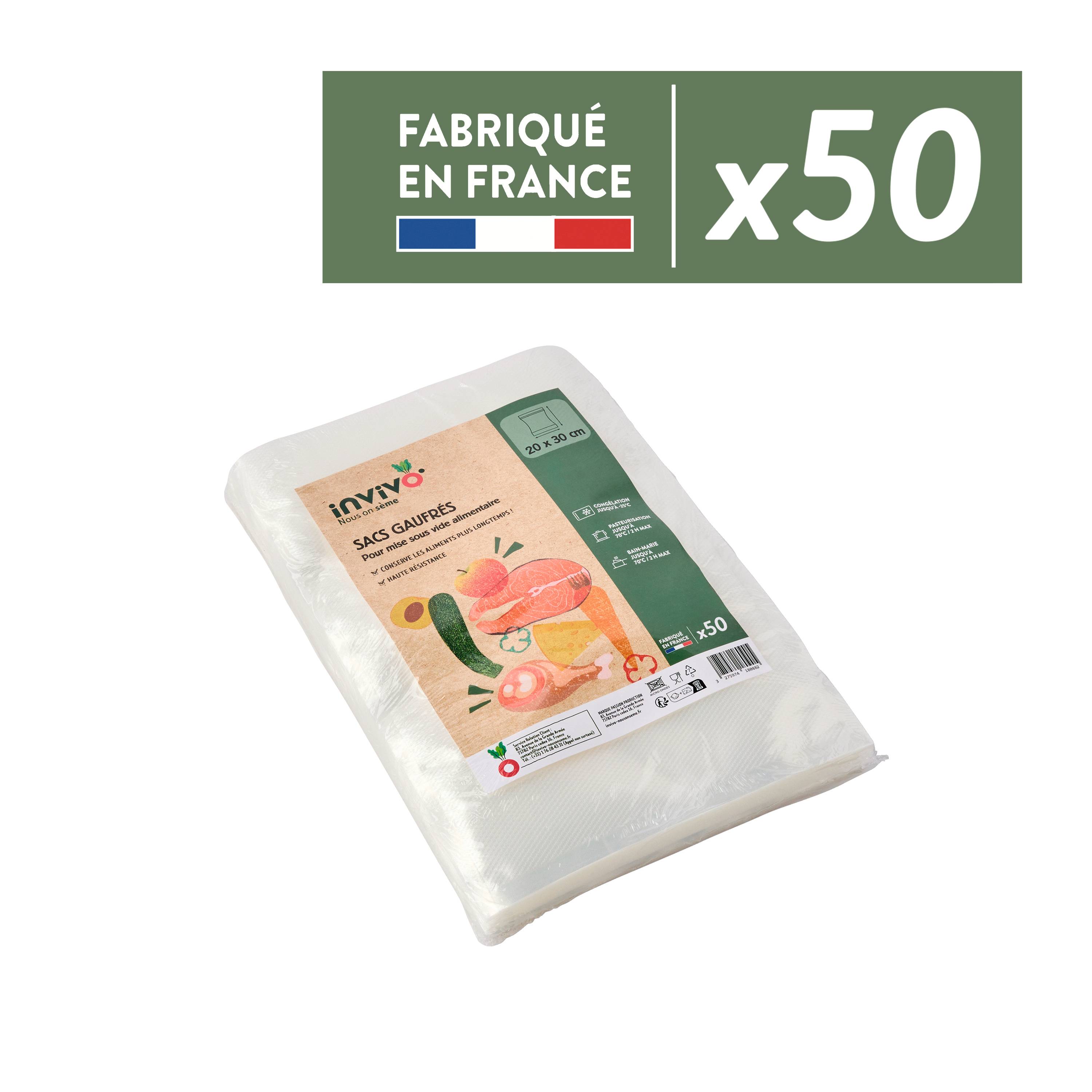Invivo Nous On Sème - Sacs gaufrés 20x30 cm x50 - INVIVO Nous on sème