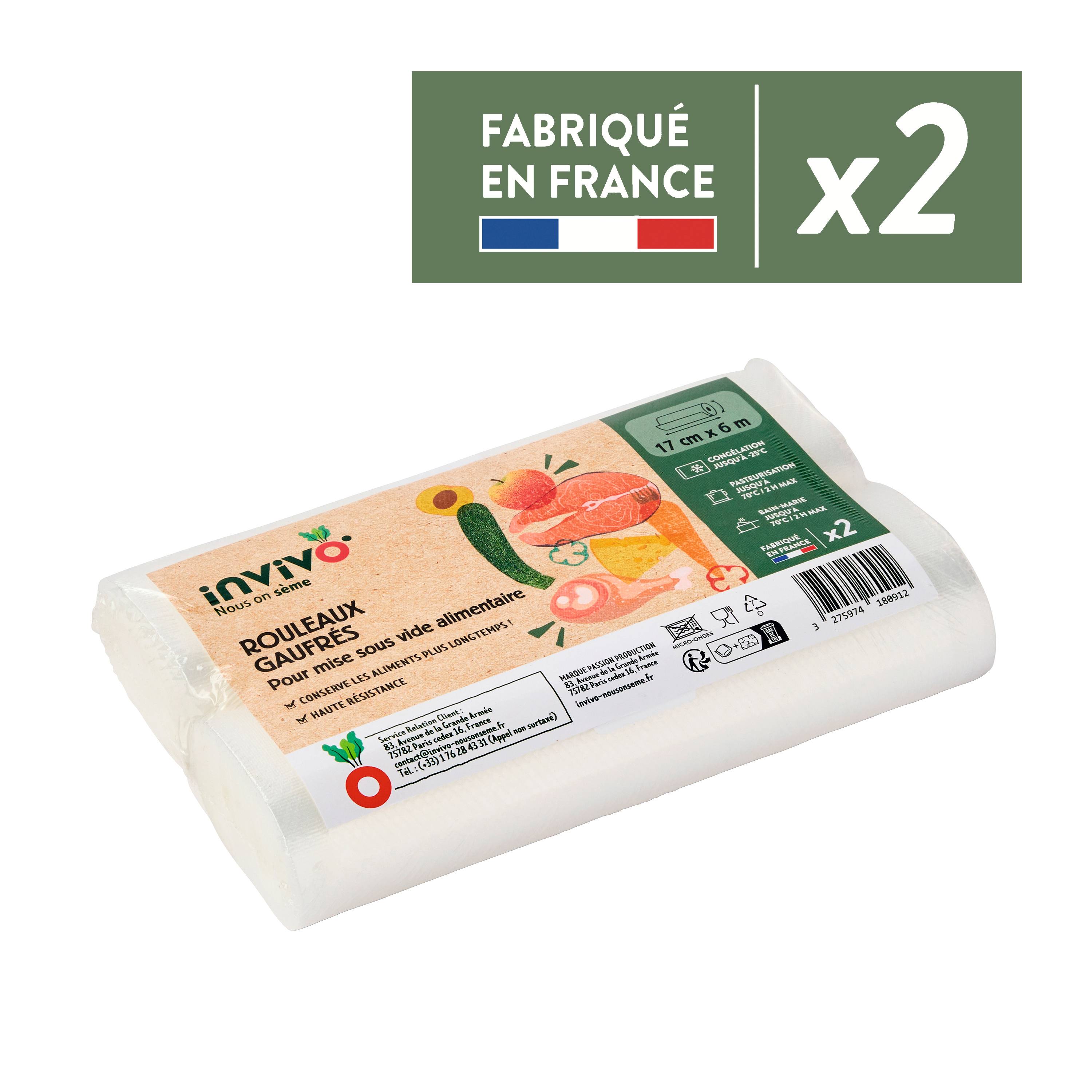 Invivo Nous On Sème - Rouleaux gaufrés 17 cm x 6 m x2 - INVIVO Nous on sème - Image 1