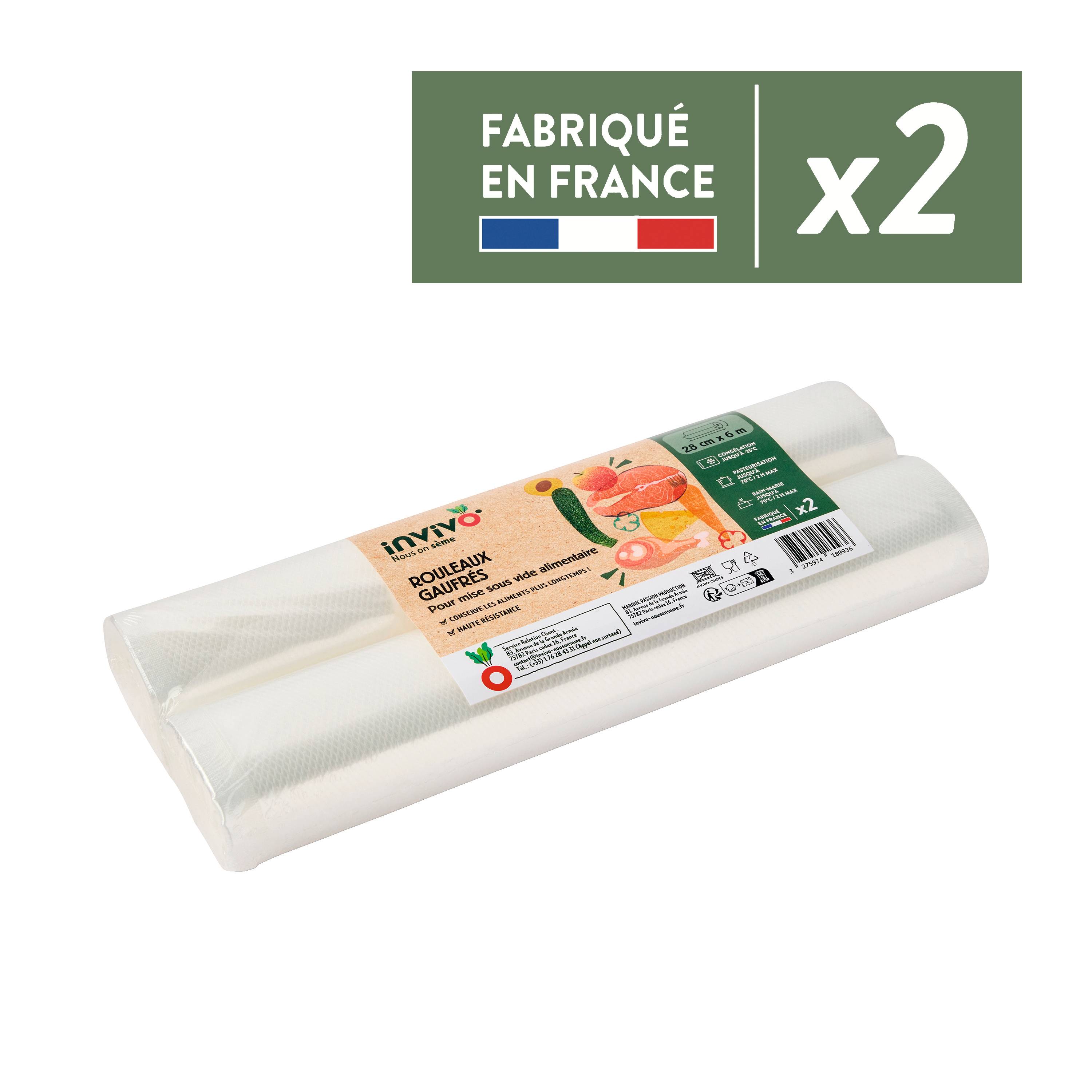 Invivo Nous On Sème - Rouleaux gaufrés 28 cm x 6 m x2 - INVIVO Nous on sème