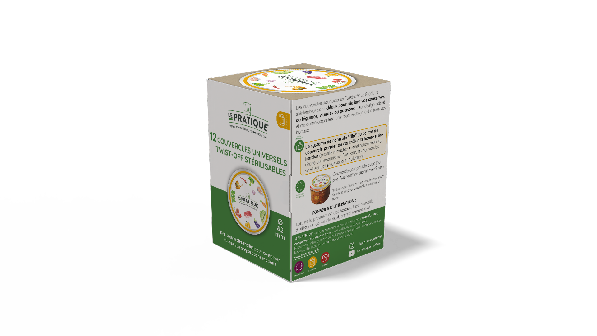 LE PRATIQUE - Couvercles stérilisables ø 82 mm x 23 - Le Pratique