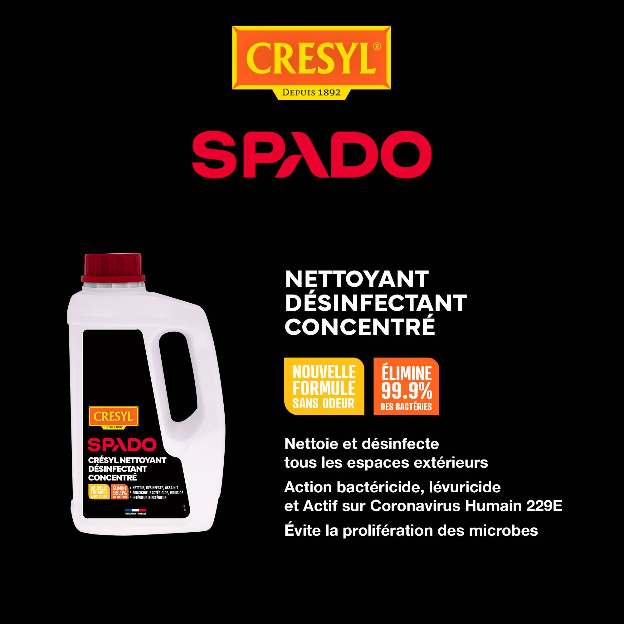Spado - Nettoyant désinfectant concentré Cresyl 1 L  - SPADO - Image 3