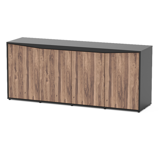Aquatlantis - Meuble Splendid Noir/Nogal Bali 4 portes - Aquatlantis -