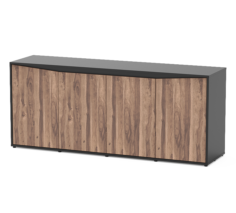 Aquatlantis - Meuble Splendid  Noir/Nogal Bali 4 portes - Aquatlantis -