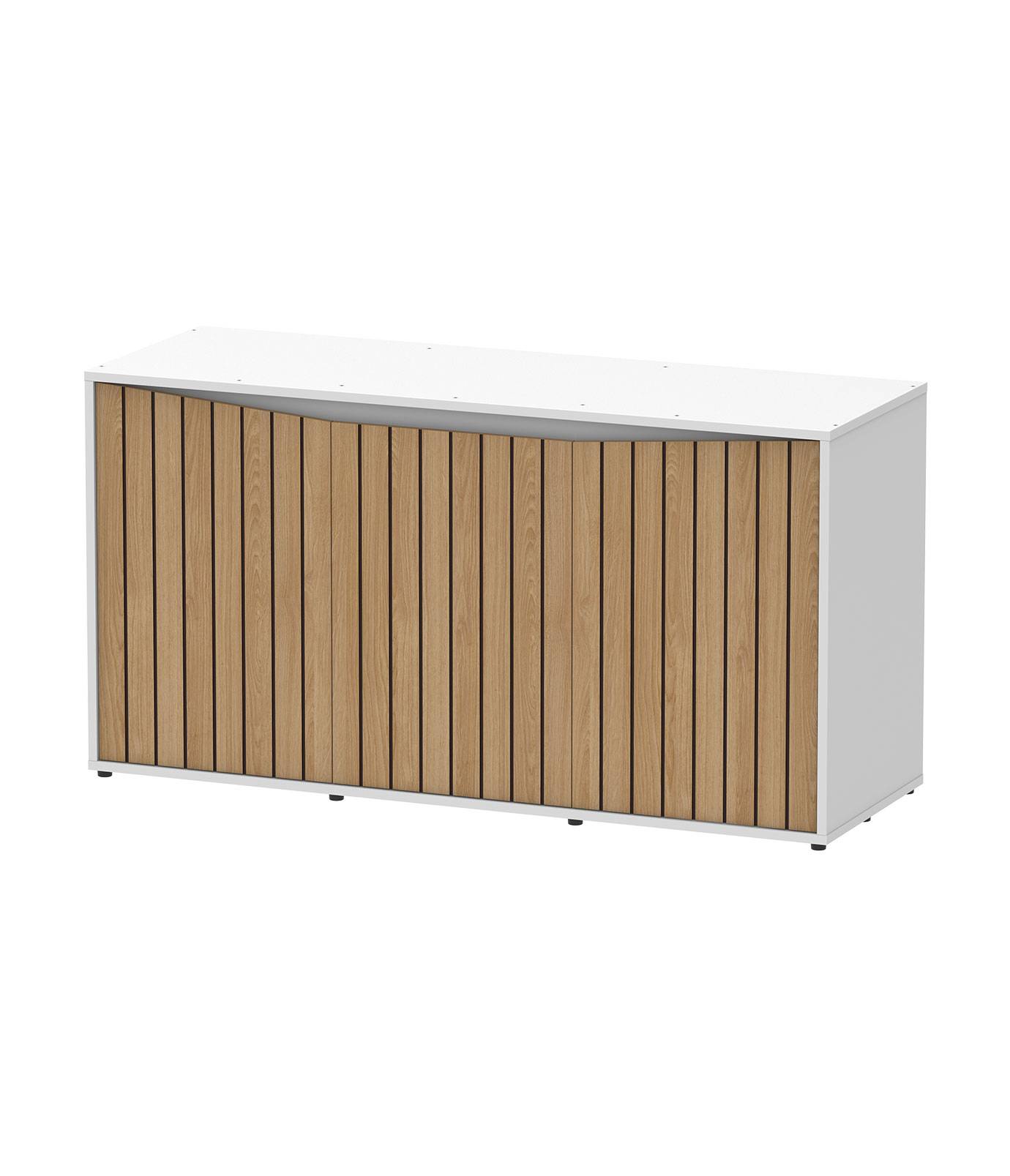 Aquatlantis - Meuble Splendid Blanc Chêne Strié 3 portes MDF - Aquatlantis