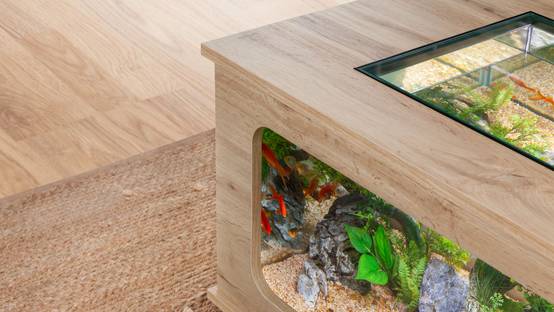 Aquatlantis - Ensemble Aquarium pour poissons Aquatable Chêne Clair 177 L - Aquatlantis - Image 4