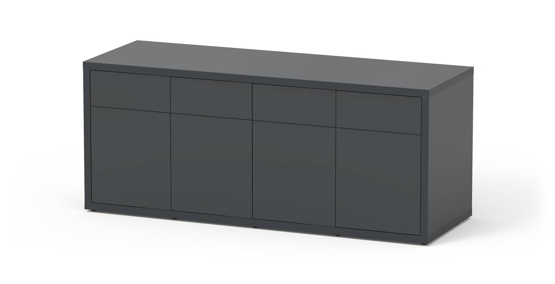 Aquatlantis - Meuble Sublime 4 portes Gris Anthracite Brillant - Aquatlantis