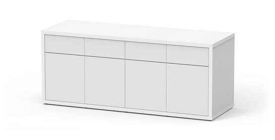 Aquatlantis - Meuble Sublime Blanc Brillant 4 portes - Aquatlantis