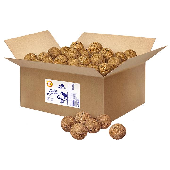 Marque Economique - Carton de 120 boules de graisse pour oiseaux - Image 1