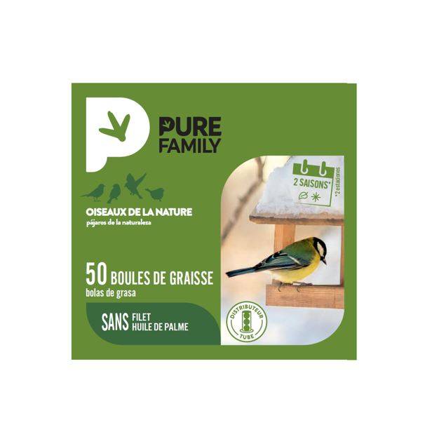 Pure Family - Seau de 50 boules de graisse pour oiseaux - PURE FAMILY - Image 2
