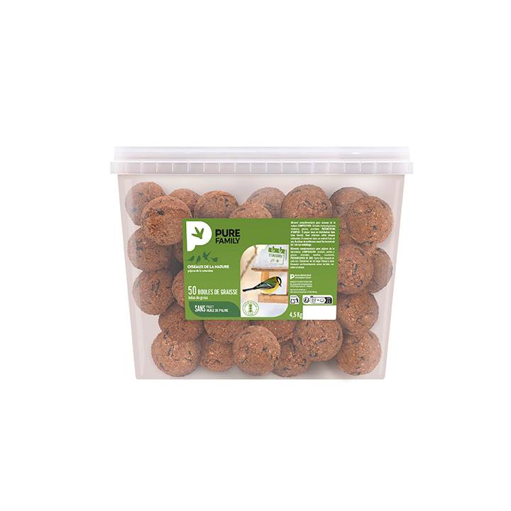 Pure Family - Seau de 50 boules de graisse pour oiseaux - PURE FAMILY - Image 4