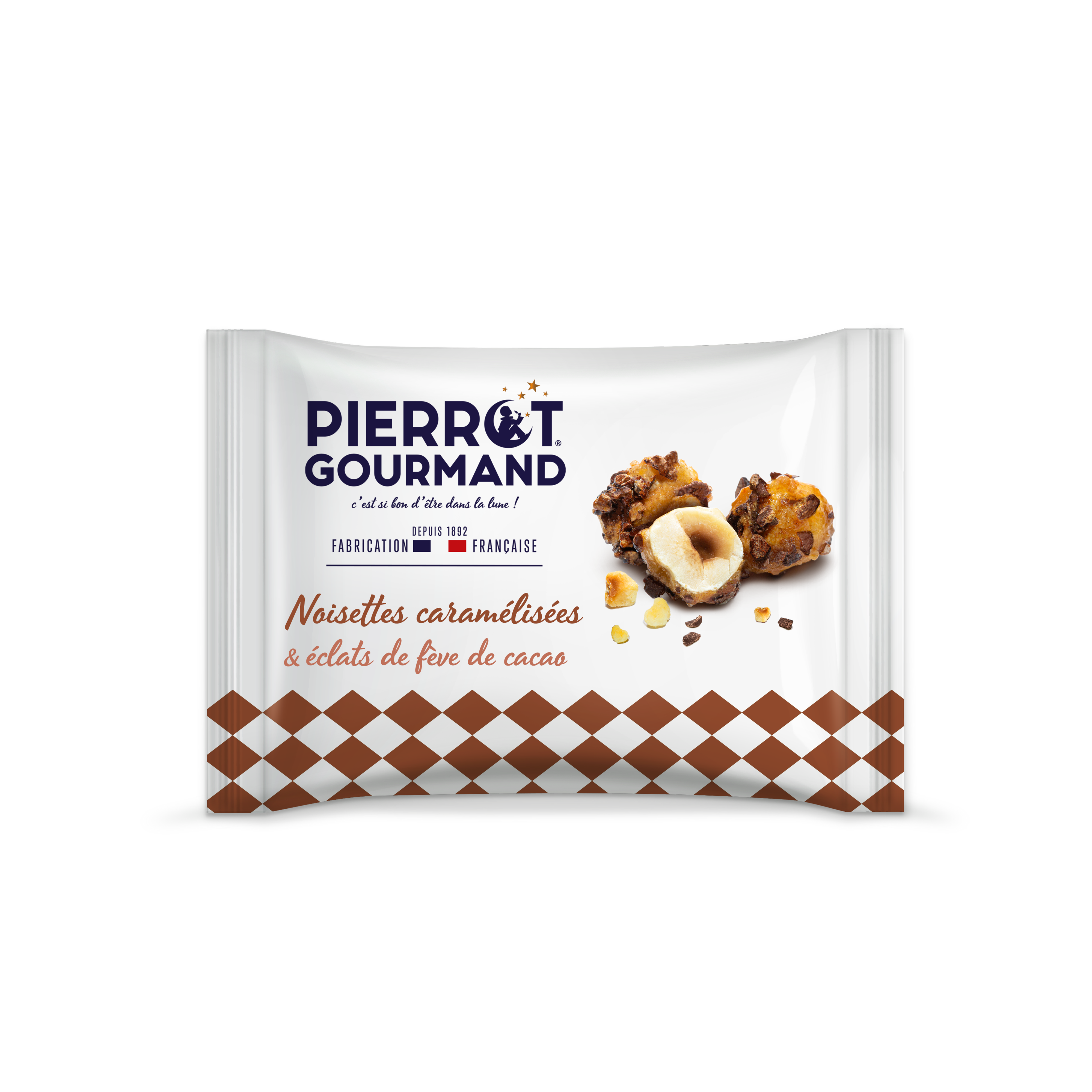 Pierrot Gourmand - Noisettes caramélisées et éclats de fève de cacao 45g - Pierrot Gourmand - Image 1