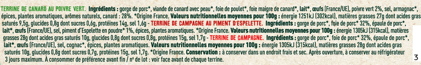 Les Sens du Terroir - Coffret 3 terrines de 180 g - Les Sens du Terroir - Image 2