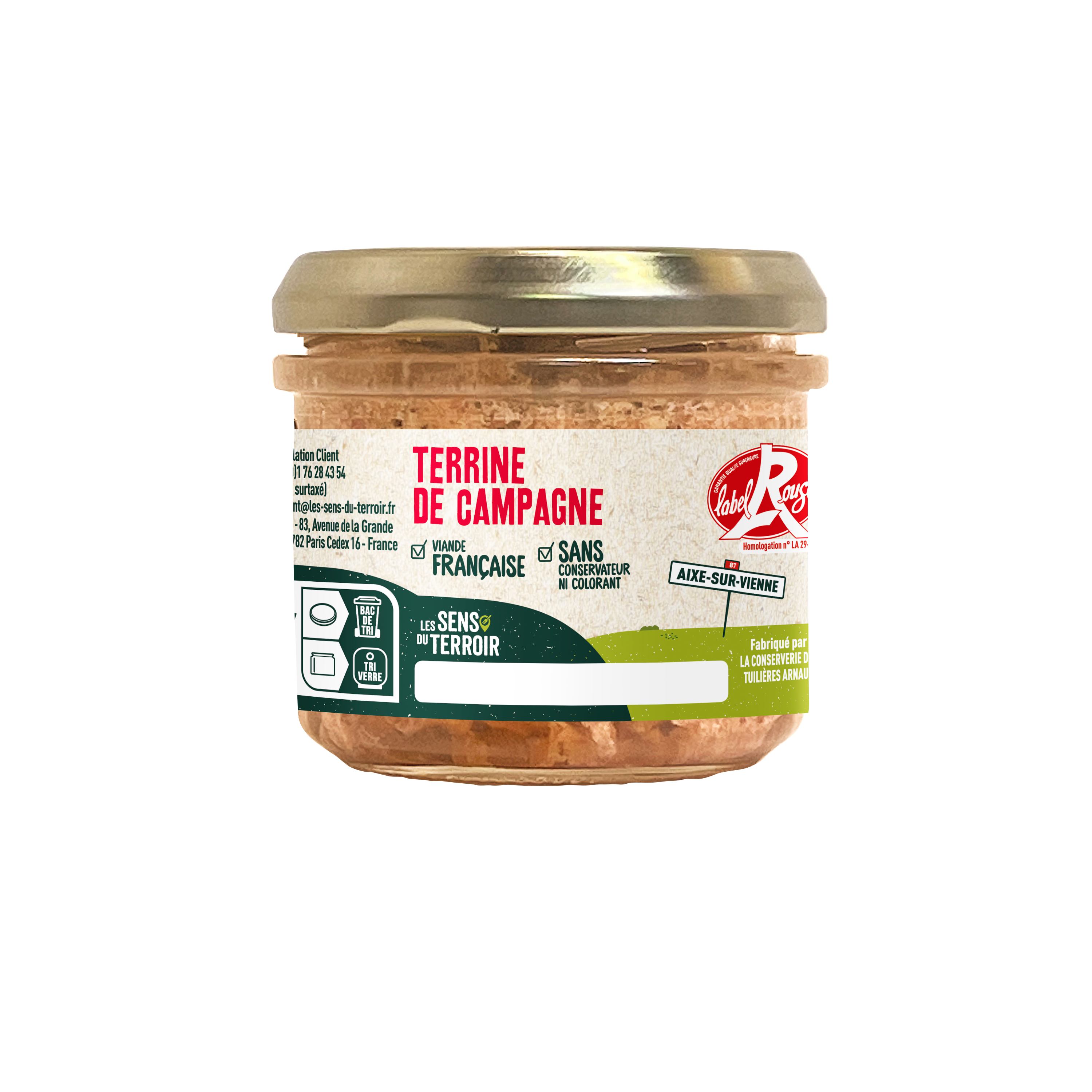 Les Sens du Terroir - Terrine de campagne Label Rouge 90 g  - Les Sens du Terroir - Image 1