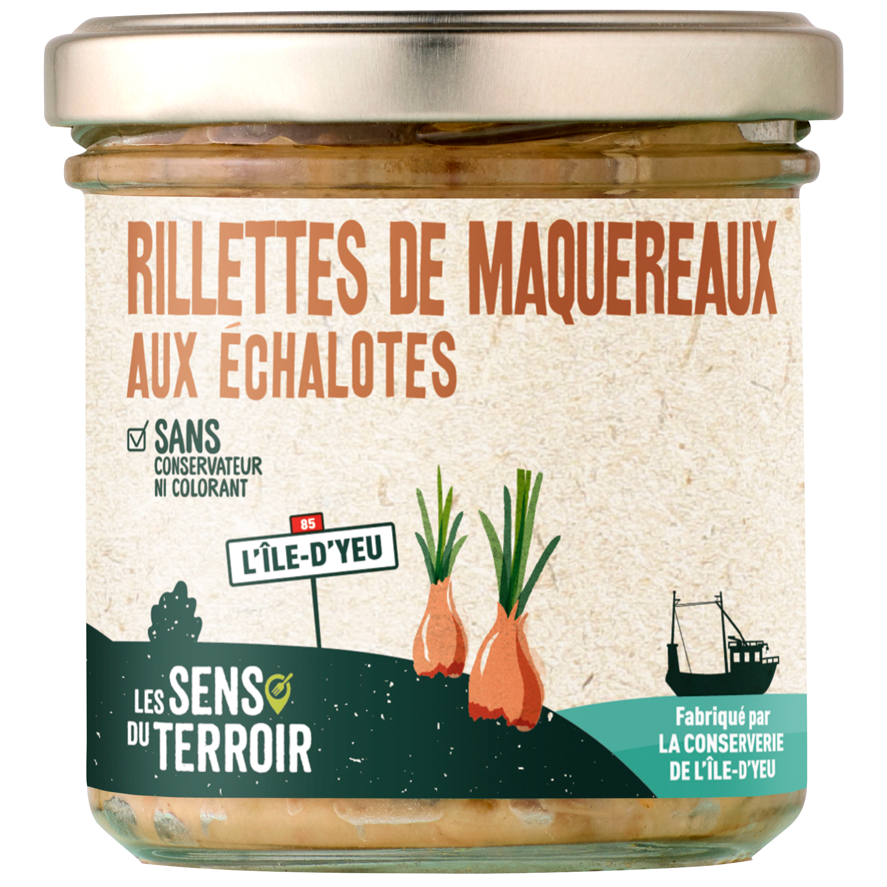 Les Sens du Terroir - Rillettes de maquereaux aux échalotes 140 g - Les Sens du Terroir - Image 1