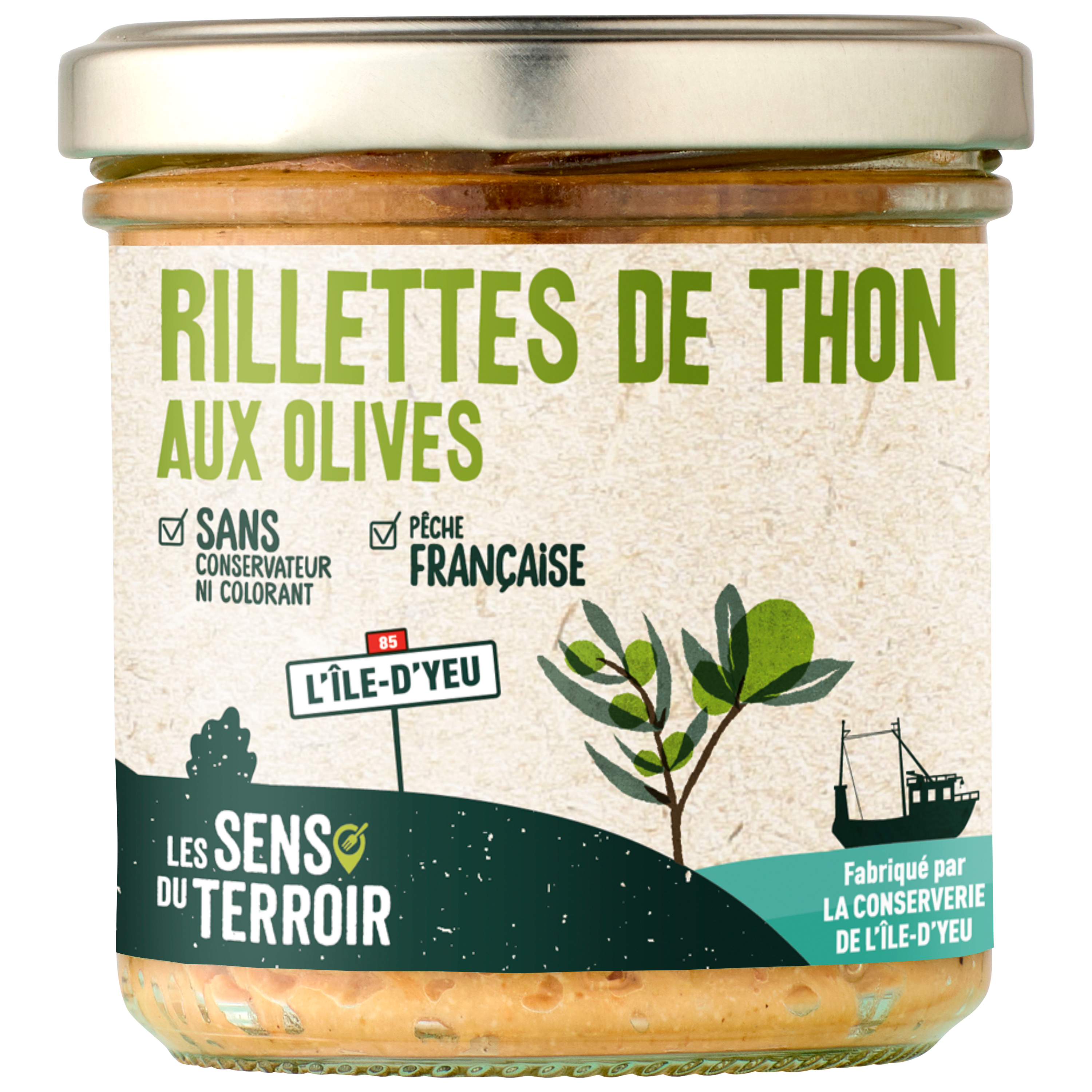 Les Sens du Terroir - Rillettes de thon aux olives  140 g - Les Sens du Terroir