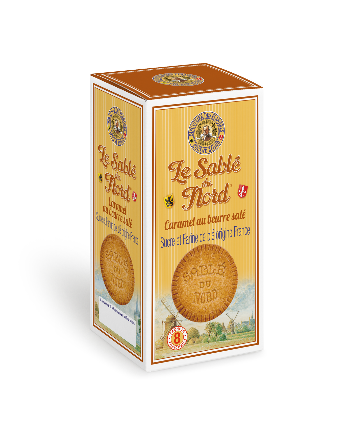 Eugène Blond - Sablés du Nord Caramel Beurre Salé 165g - Eugène Blond