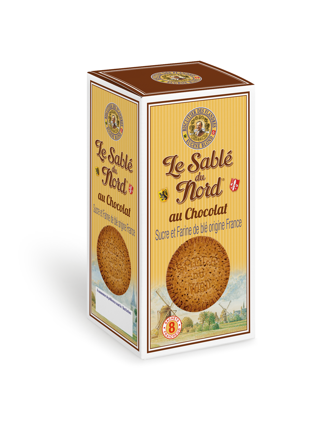 Eugène Blond - Sablés du Nord Pépites de Chocolat 165g - Eugène Blond