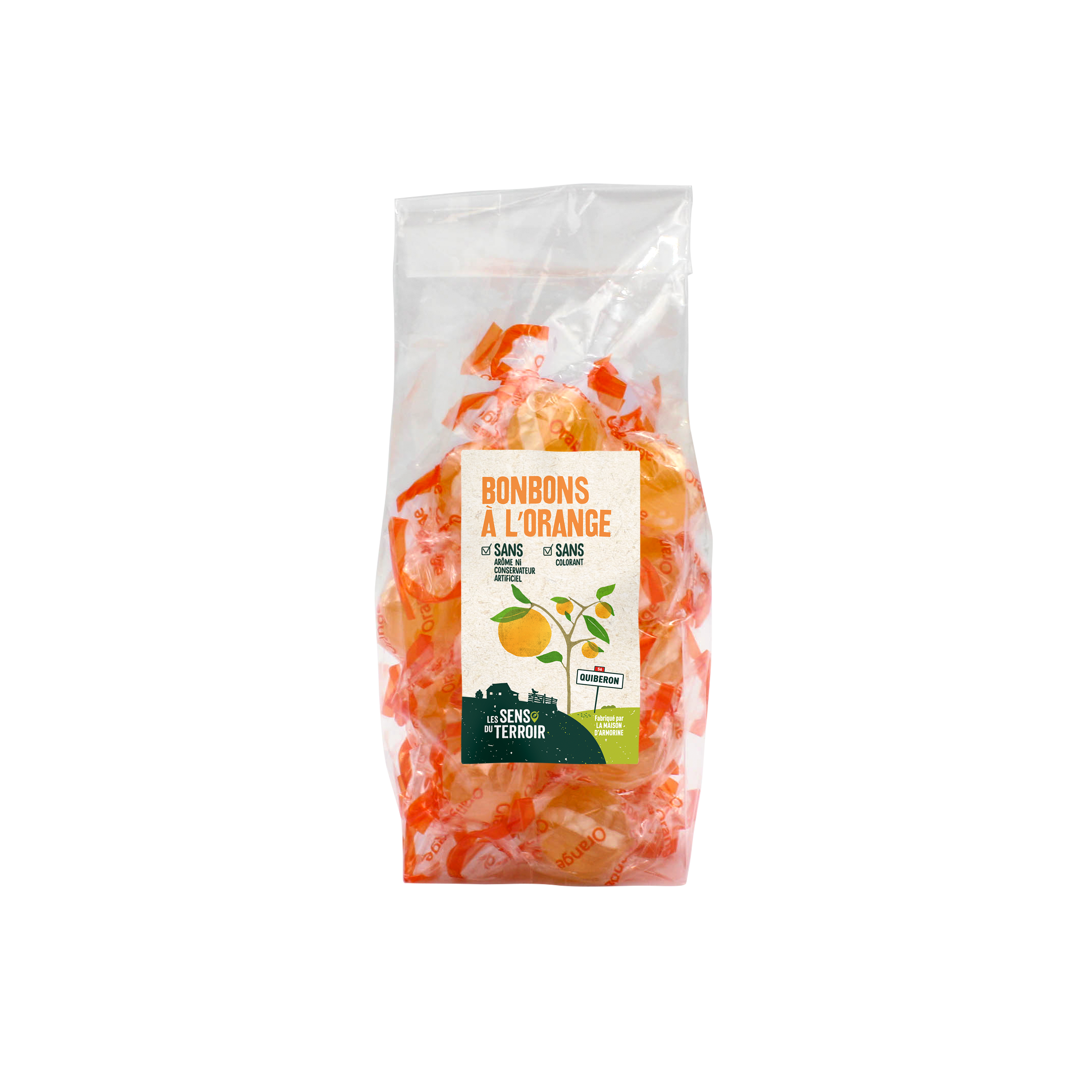 Les Sens du Terroir - Bonbons à l'orange 125 g - Les Sens du Terroir - Image 1