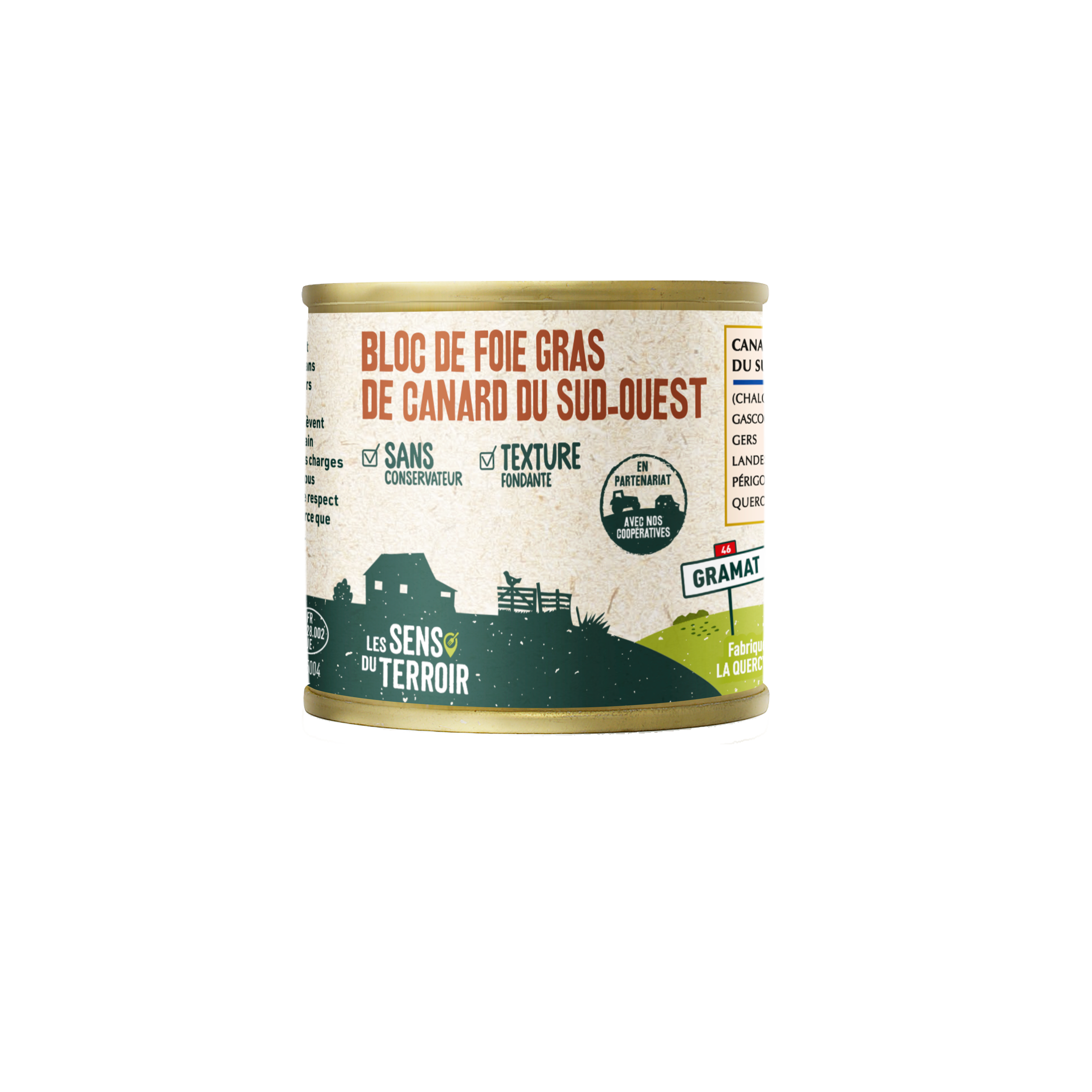 Les Sens du Terroir - Bloc de foie gras du Sud-Ouest IGP 100 g - Les Sens du Terroir - Image 2
