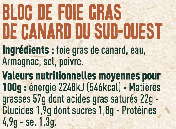 Les Sens du Terroir - Bloc de foie gras du Sud-Ouest IGP 100 g - Les Sens du Terroir - Image 3