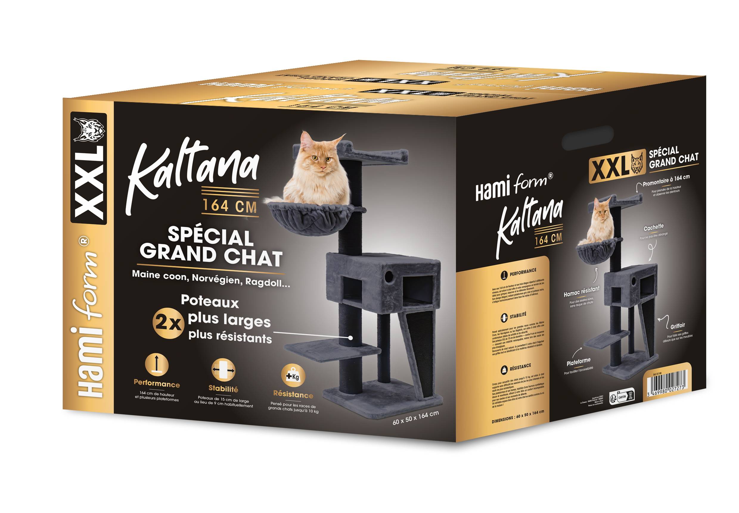 Hamiform - Arbre à chat Kaltana XXL pour grands chats 164 cm - Hami Form - Image 2