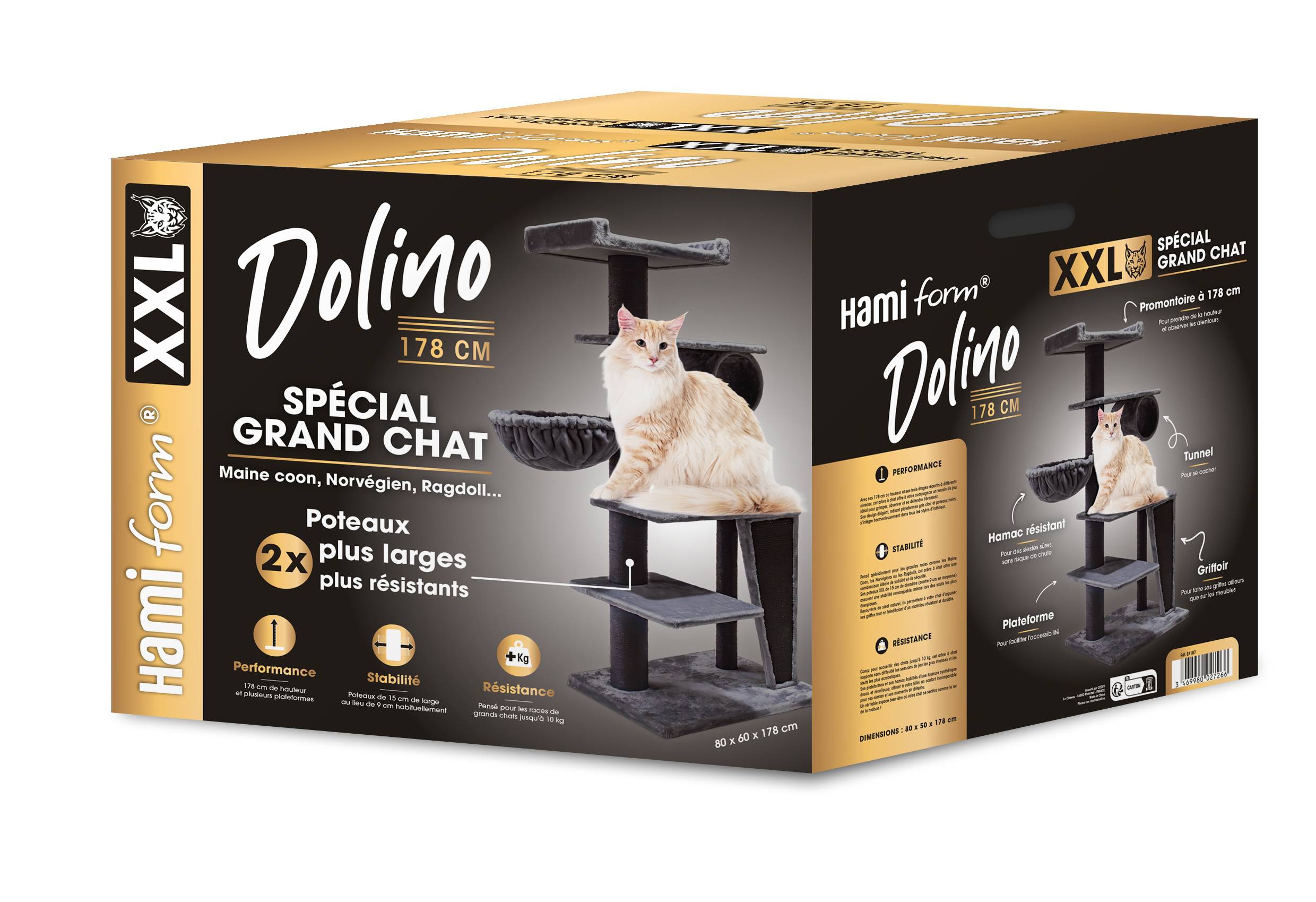 Hamiform - Arbre à chat Dolino XXL pour grands chats 178 cm - Hami Form - Image 2