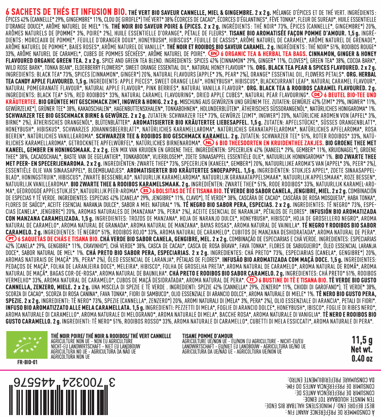 Terre d'Oc - Surprise de Noël 6 thés et infusions bio 11 g- Terre d'Oc - Image 3