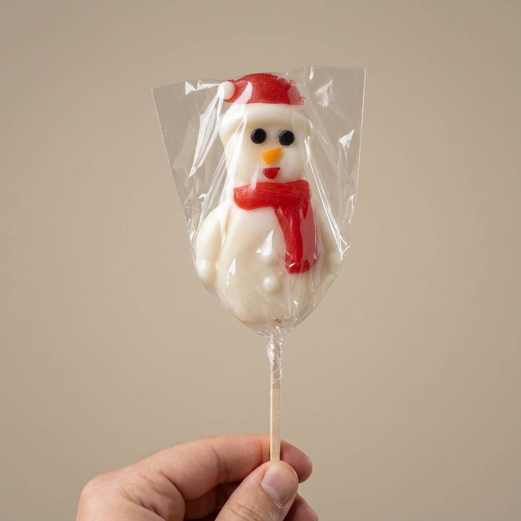 Les Gourmandises de Sophie - Sucette Bonhomme de neige 50 g - Les Gourmandises de Sophie