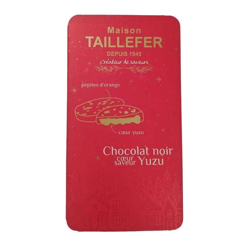 Maison Taillefer - Bouchées chocolat noir fourrage Yuzu 65 g - Maison Taillefer