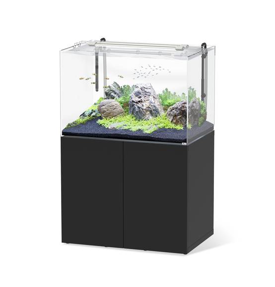 Aquatlantis - Ensemble aquarium et meuble noir brillant - 284 L - Aquatlantis - Image 1